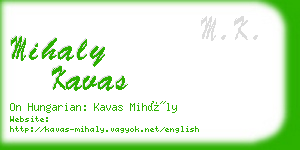 mihaly kavas business card